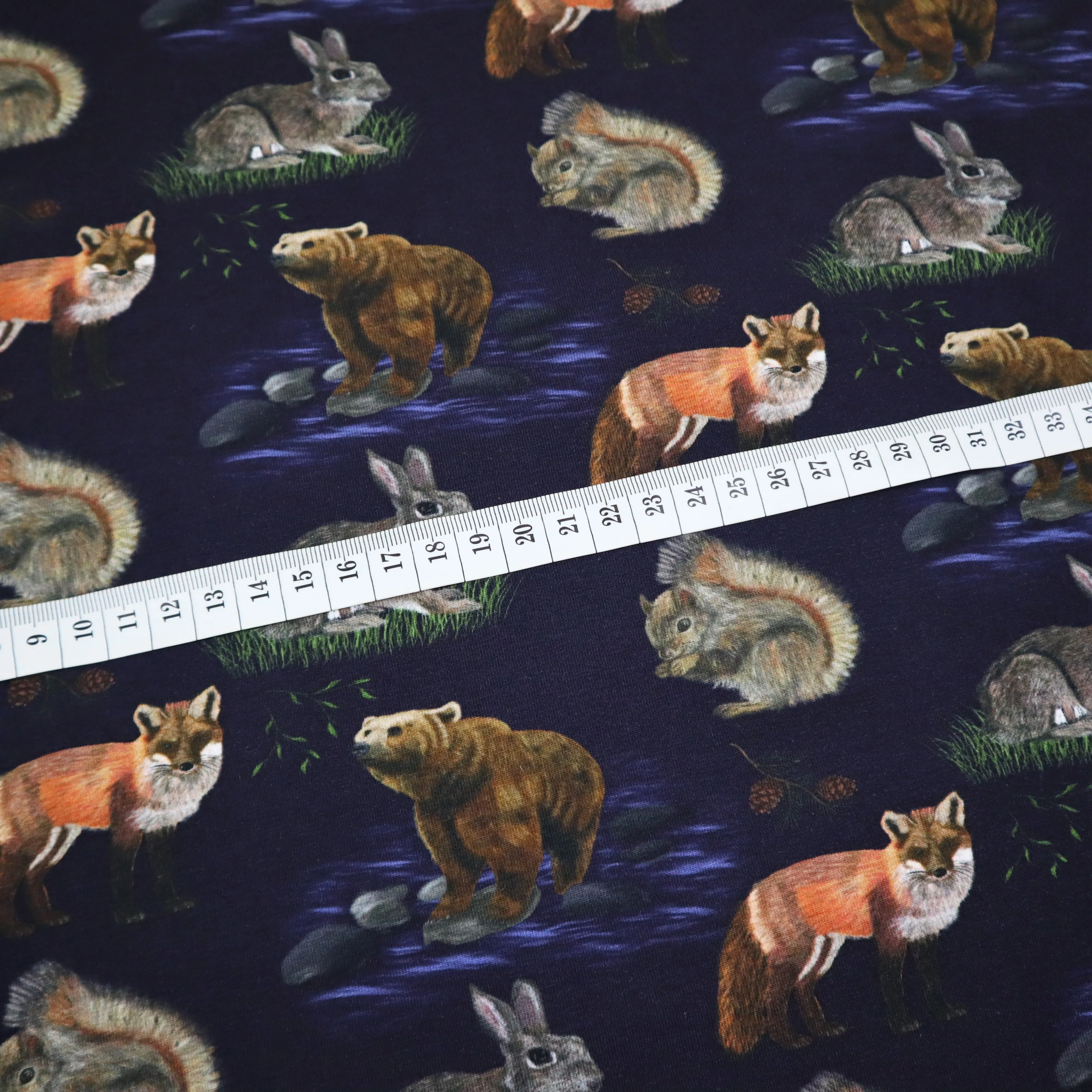 SALE Organic Cotton Jersey in Wildlife Print