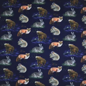 SALE Organic Cotton Jersey in Wildlife Print