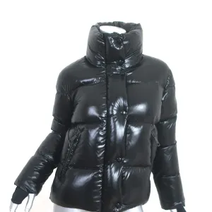 SAM Andi Down Puffer Jacket Glossy Black Size Extra Small