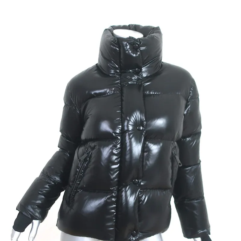 SAM Andi Down Puffer Jacket Glossy Black Size Extra Small
