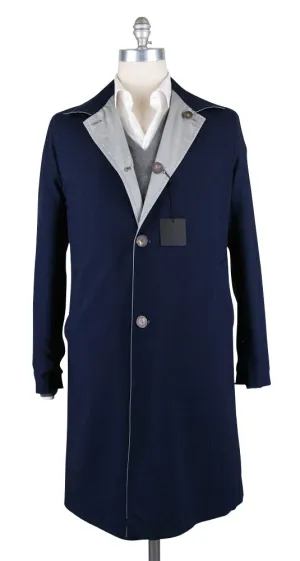 Sartorio Napoli Navy Blue Reversible Coat - 40 US / 50 EU