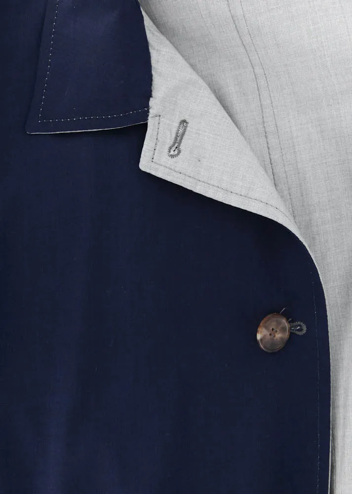 Sartorio Napoli Navy Blue Reversible Coat - 40 US / 50 EU