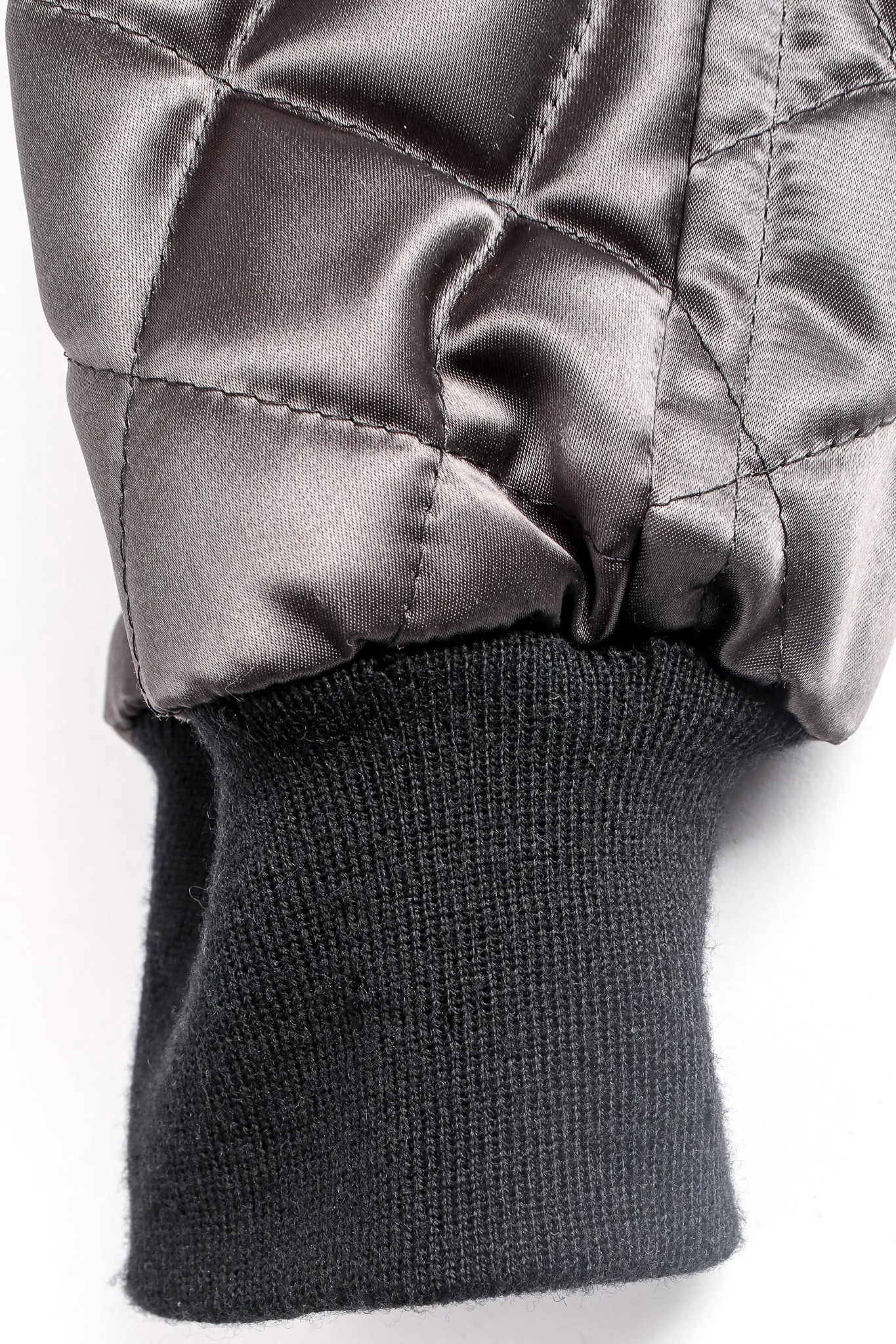 Satin Colorblock Quilted Bomber Jacket