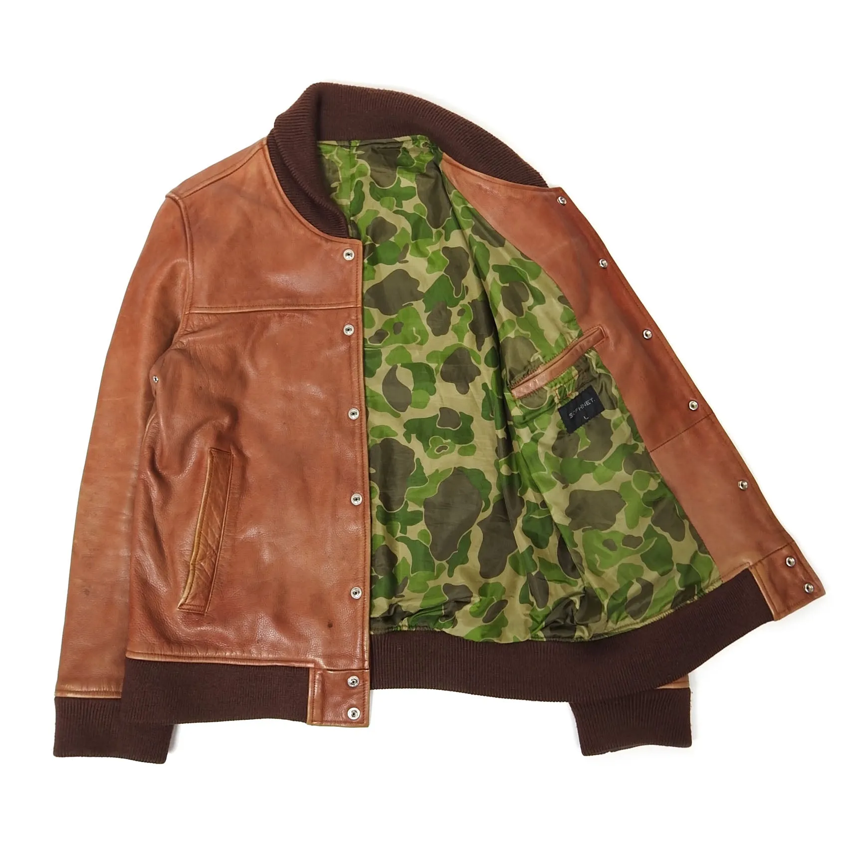 Sophnet Leather Bomber Size Large