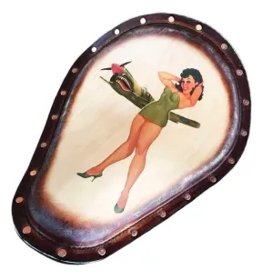 Spring Solo Seat Copper Rivets Harley Sportster Choppe Tattoo BomberPin Leather