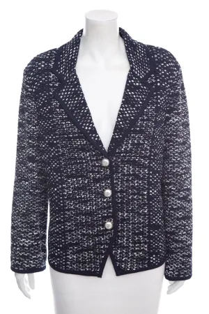 St John Navy Knit Jacket SZ 14