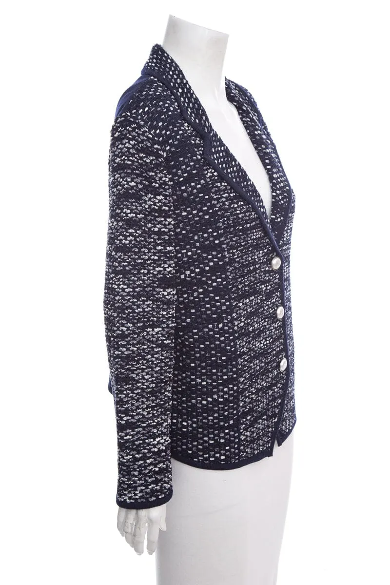 St John Navy Knit Jacket SZ 14