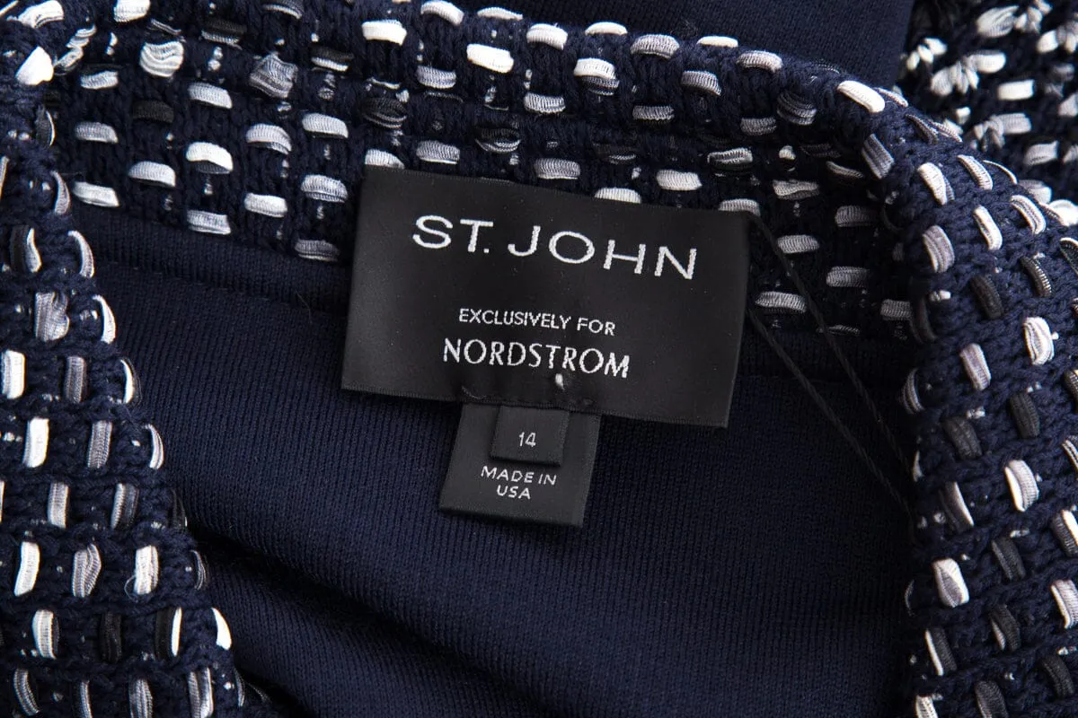 St John Navy Knit Jacket SZ 14