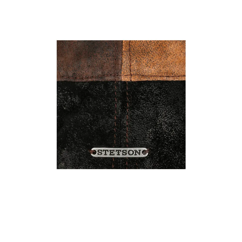 Stetson - Bomber Cap Pig Skin Patchwork - Aviator Beanie - Brown/Black