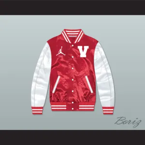Steve Urkel Vanderbilt Muskrats High School Red/ White Varsity Letterman Satin Bomber Jacket