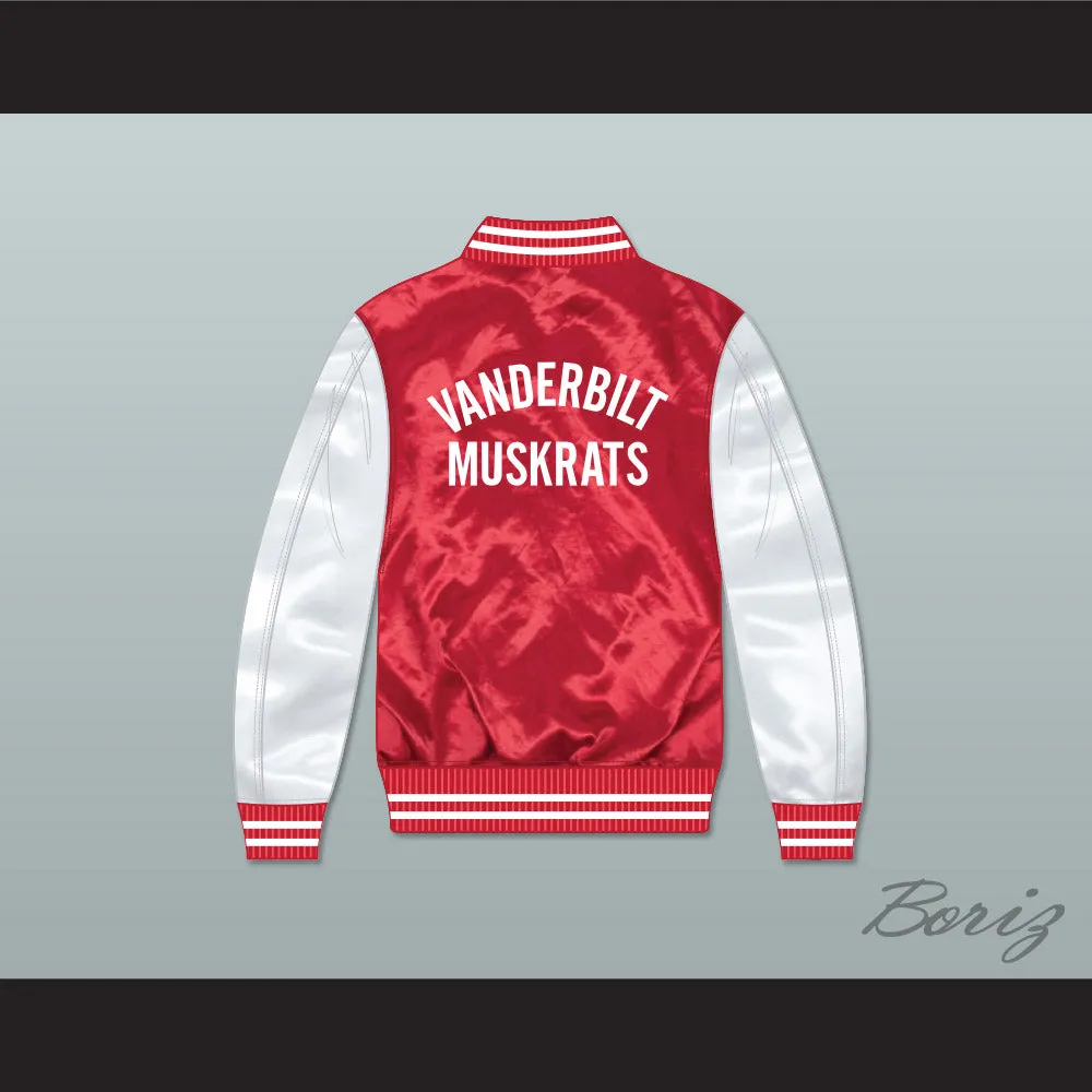 Steve Urkel Vanderbilt Muskrats High School Red/ White Varsity Letterman Satin Bomber Jacket