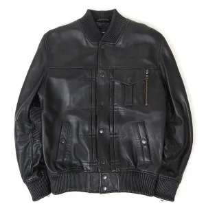 Surface To Air Leather Bomber Jacket Size Medium