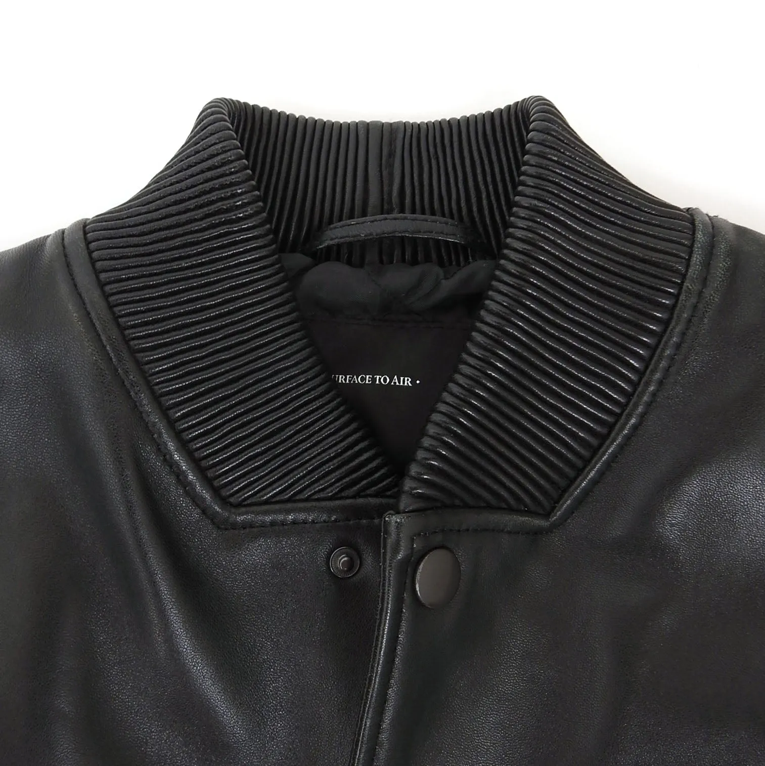 Surface To Air Leather Bomber Jacket Size Medium