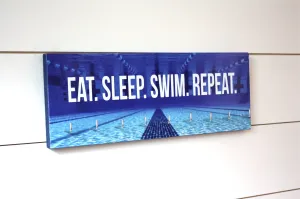 Swimming Medal Holder - Eat. Sleep. Swim. Repeat. - Medium