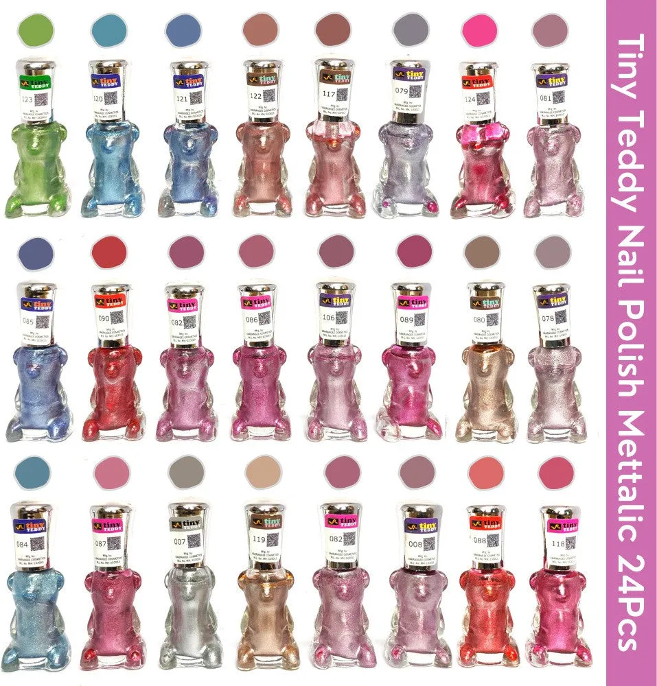Tiny Teddy Mattalic Nail Polish (Pack of 24, 6ML Each)