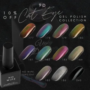 UD Gel Polish - 9D Cat Eye Collection (11 pc   No Wipe Top Coat)