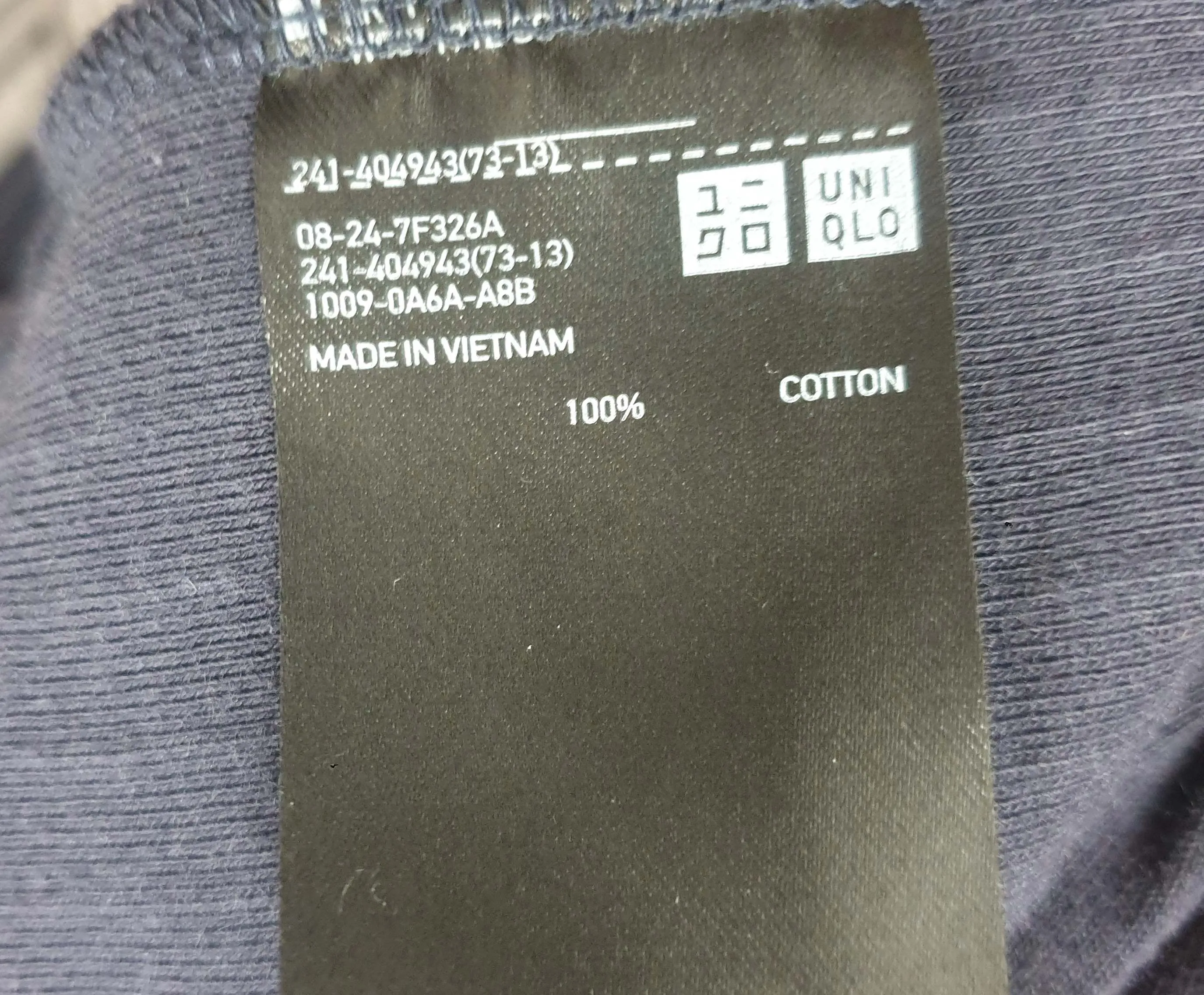 Uniqlo navy blue half sleeve knit top size S