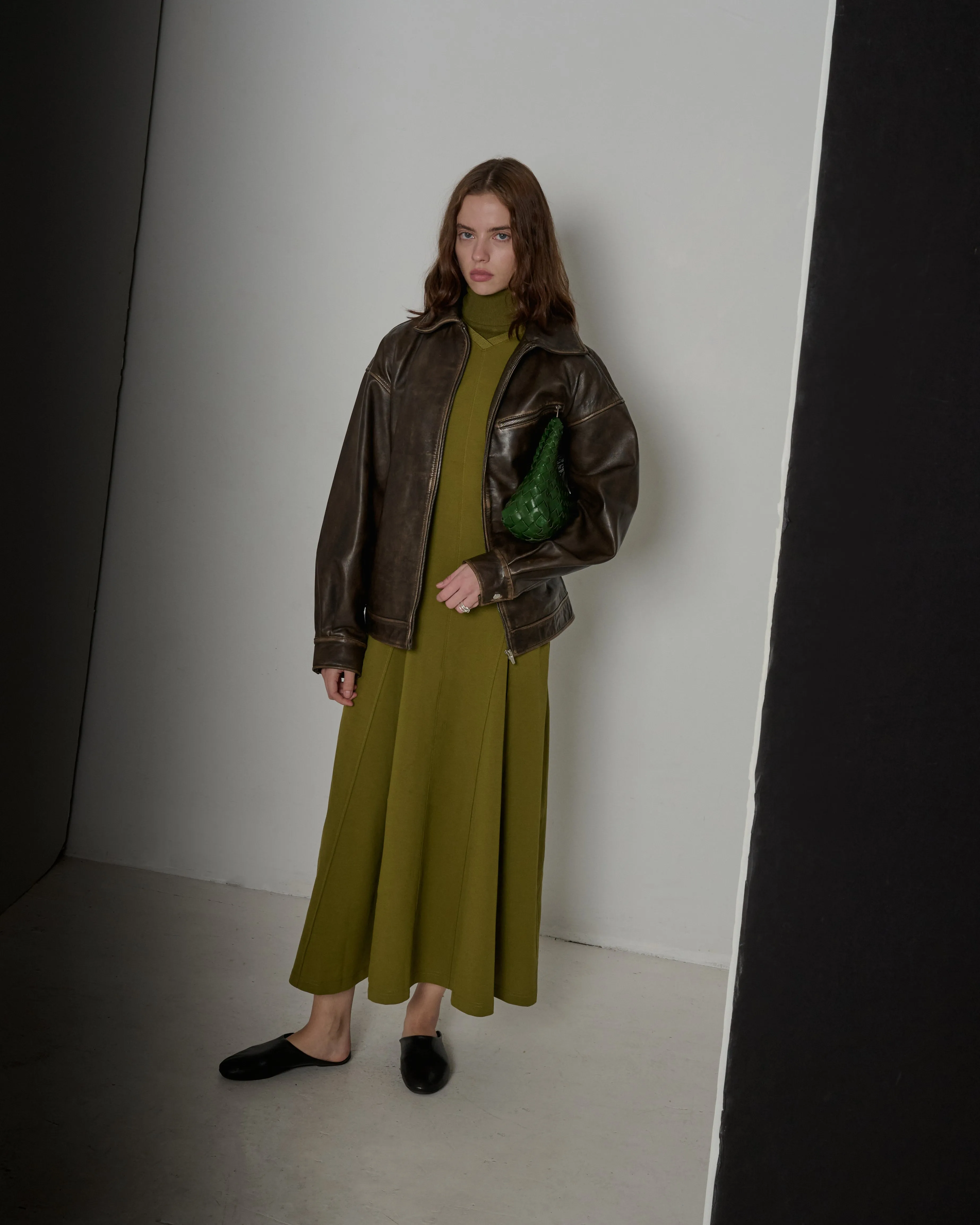 Veda Marco Oversized Leather Bomber Pitstop