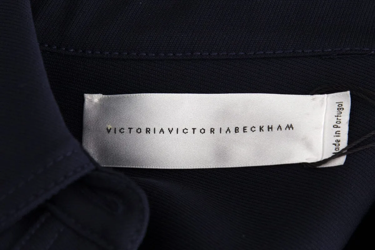 Victoria Beckham Navy Button-Up Jacket SZ 0