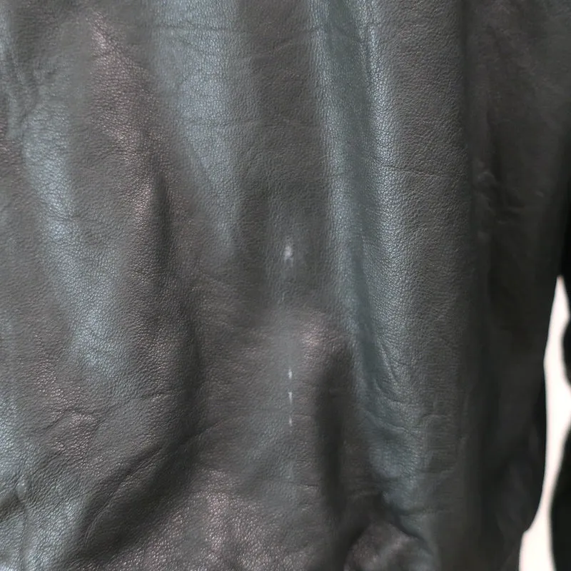 Vince Leather Bomber Jacket Black Size Medium