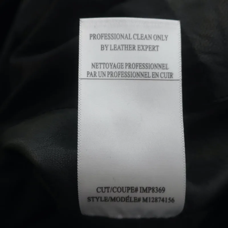 Vince Leather Bomber Jacket Black Size Medium