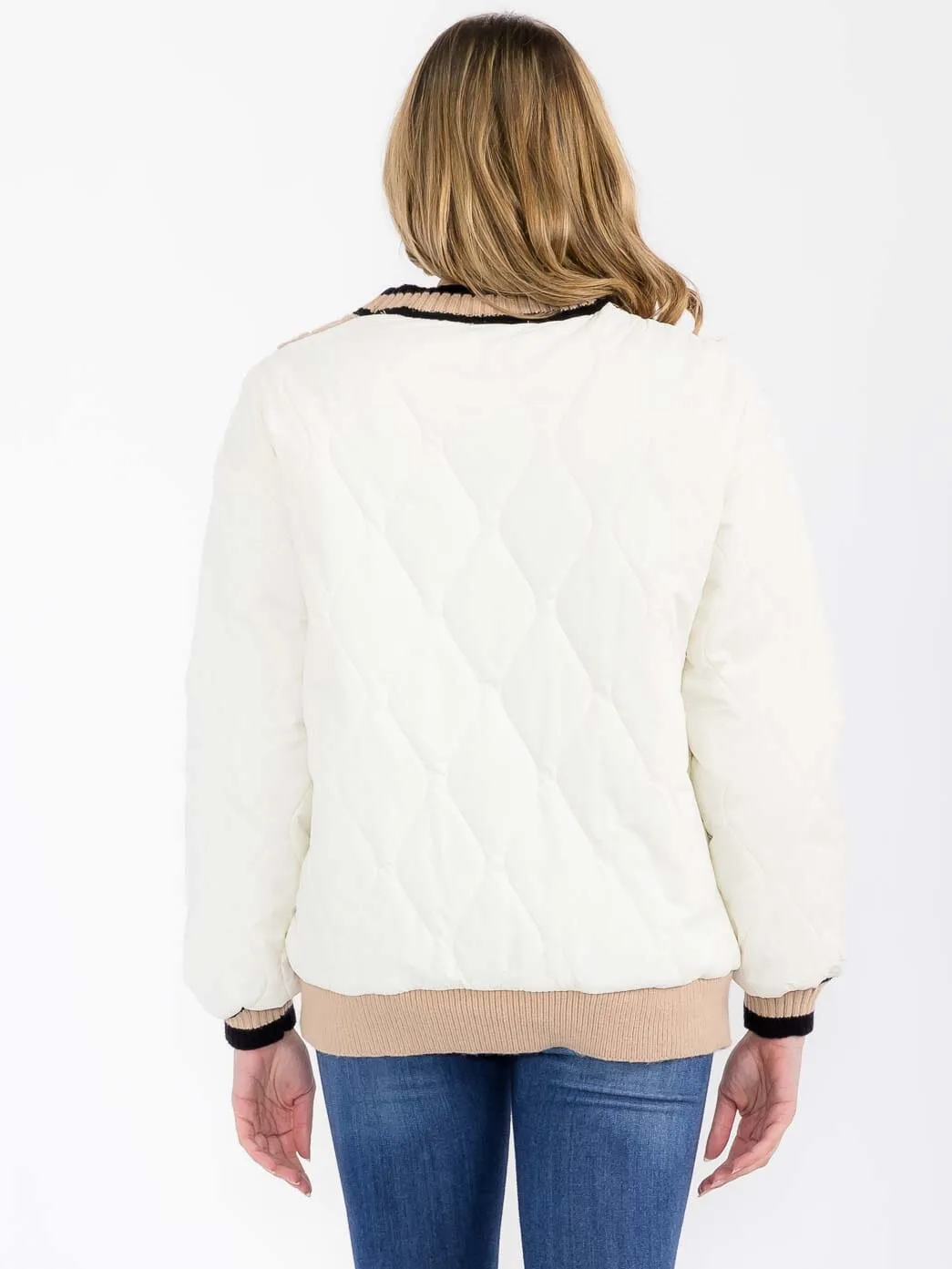 WOMEN'S LONG SLEEVE BUTTON CLOSURE FRONT POCKETS JACKET