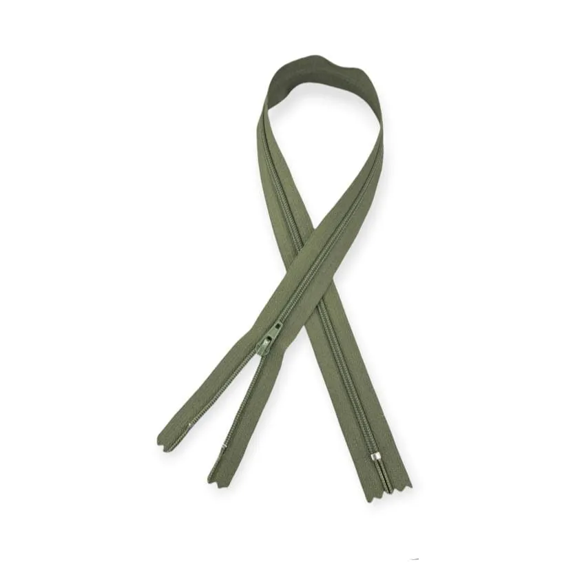 YKK Nylon Zip Olive