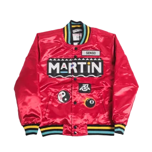 YOUTH MARTIN DRAGON FLY JONES SATIN JACKET RED